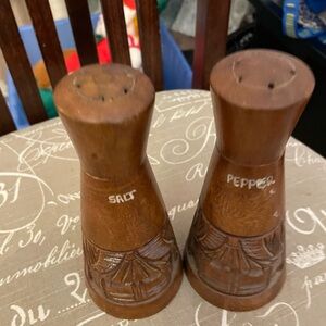 Wooden Salt and Pepper Shakers